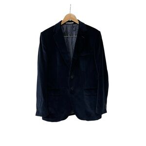 GANT Velvet Cotton 3 Button Sport Jacket Navy Blue Blazer Mens 52 44